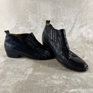 Stacy Adams Genuine Snake Ankle Boots Men's Size 13M Dark Blue 23041-22